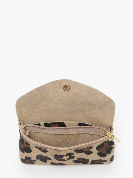 Portemonnee Leopard Leder Milano Beige velvet leopardo VL23113 ander zicht 1