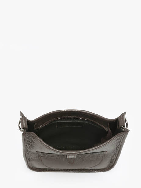 Cross Body Tas Caviar Leder Milano Bruin caviar CA25067 ander zicht 3