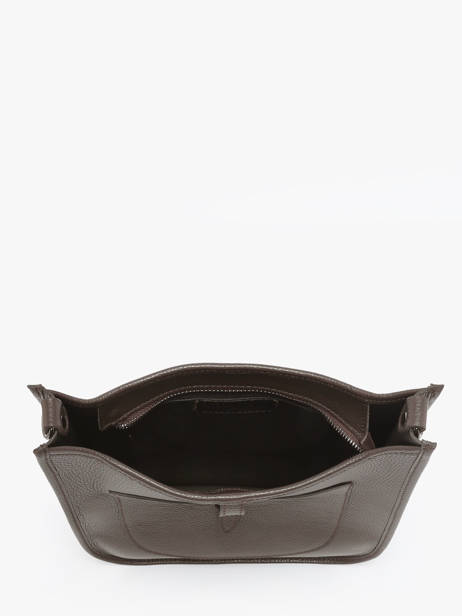 Cross Body Tas Caviar Leder Milano Bruin caviar CA25068 ander zicht 3