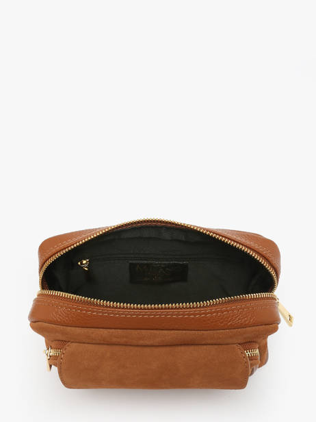 Cross Body Tas Velvet Caviar Leder Milano Bruin velvet caviar VC25067 ander zicht 3