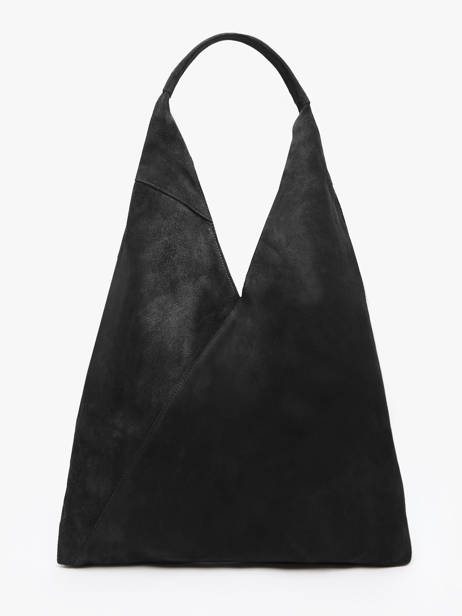 Schoudertas Velvet Leder Milano Zwart velvet VE25069