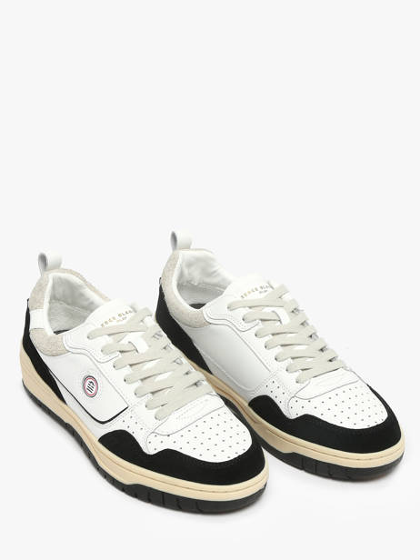 Sneakers Uit Leder Serge blanco Zwart men CHA2340P ander zicht 1
