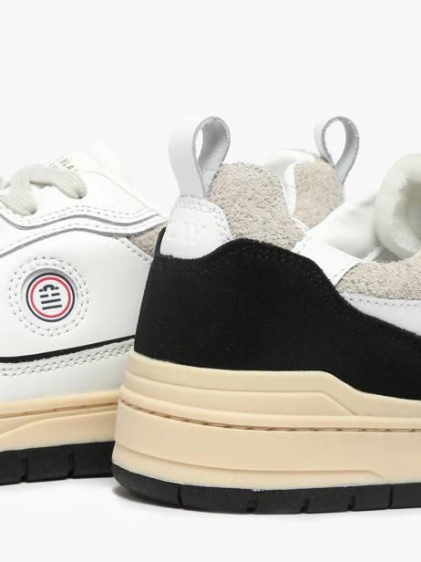 Sneakers Uit Leder Serge blanco Zwart men CHA2340P ander zicht 2