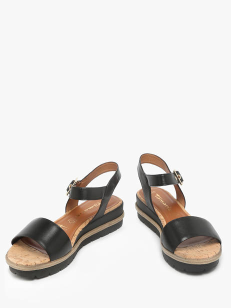 Sandalen Uit Leder Tamaris Zwart women 42 ander zicht 2