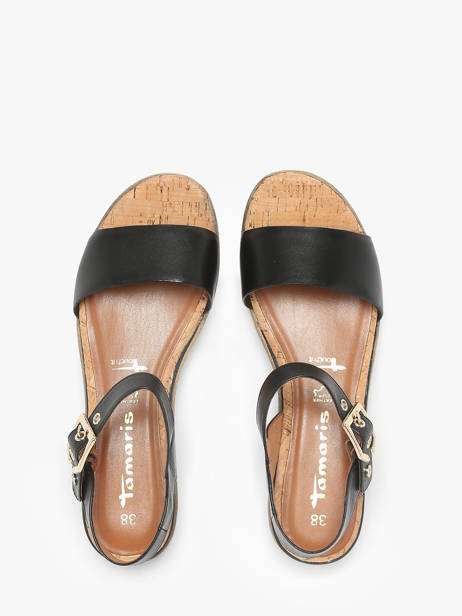 Sandalen Uit Leder Tamaris Zwart women 42 ander zicht 3