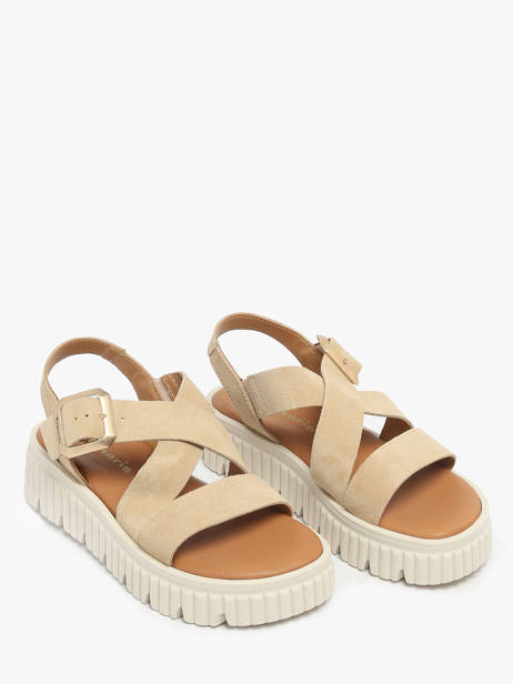 Sandalen Uit Leder Tamaris Beige women 44 ander zicht 1