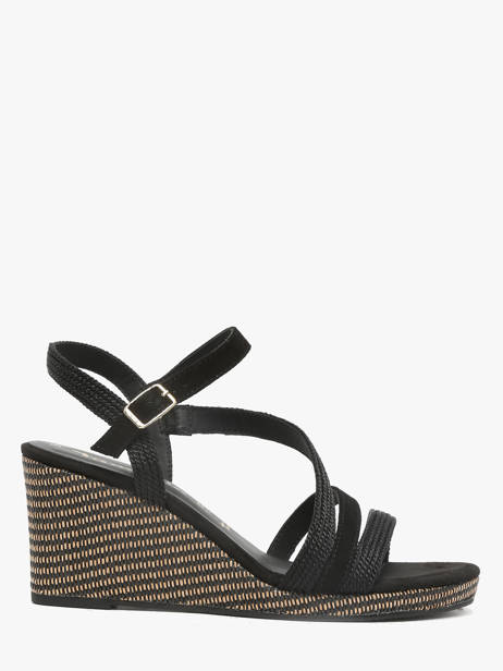Sandalen Met Sleehak Uit Leder Tamaris Zwart women 44