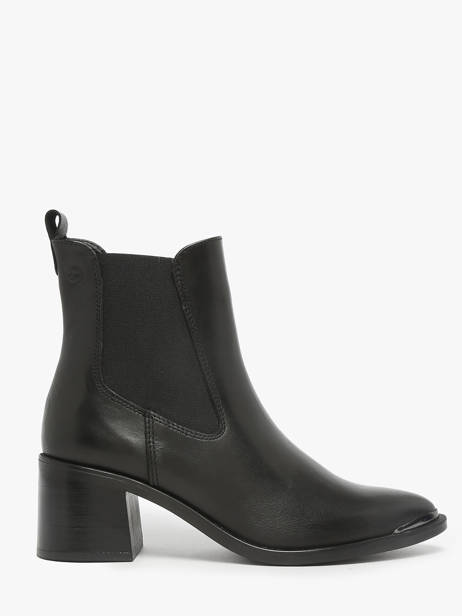 Enkellaarsjes Met Hak Uit Leder Tamaris Zwart women 45