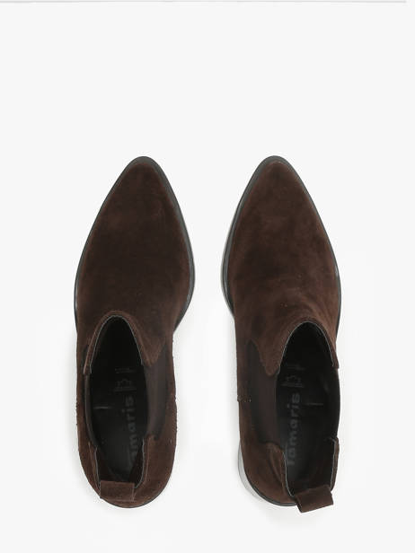 Enkellaarsjes Met Hak Uit Leder Tamaris Bruin women 45 ander zicht 4