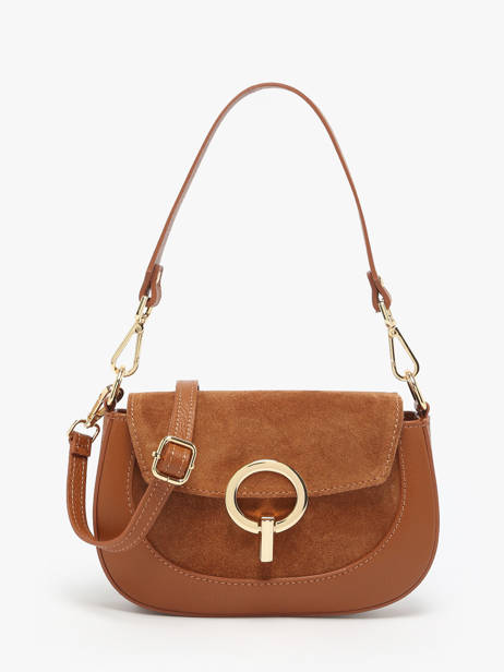 Cross Body Tas Velvet Caviar Leder Milano Bruin velvet caviar VC25068