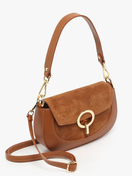 Cross Body Tas Velvet Caviar Leder Milano Bruin velvet caviar VC25068 ander zicht 2