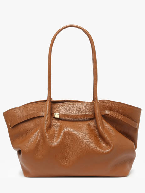 Schoudertas Caviar Leder Milano Bruin caviar CA25062