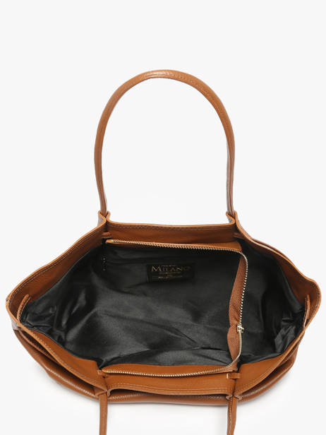 Schoudertas Caviar Leder Milano Bruin caviar CA25062 ander zicht 3