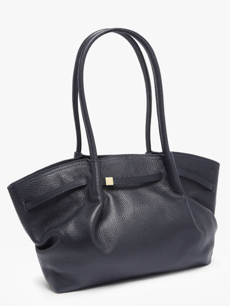 Schoudertas Caviar Leder Milano Blauw caviar CA25062 ander zicht 2