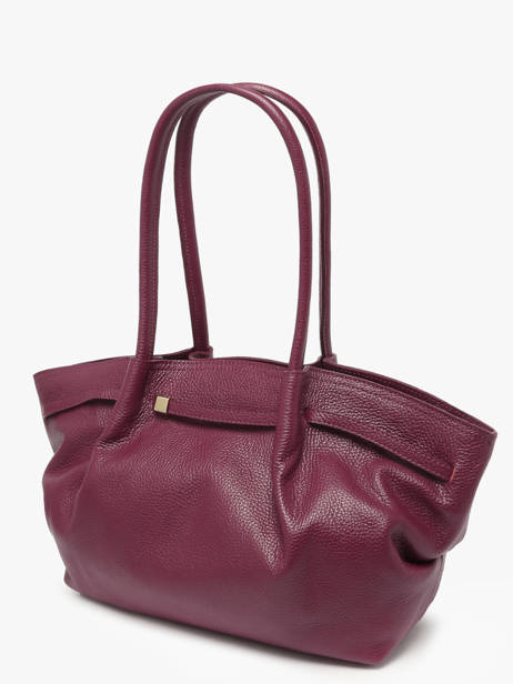 Schoudertas Caviar Leder Milano Rood caviar CA25062 ander zicht 1
