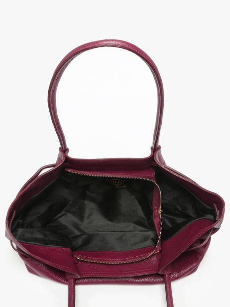 Schoudertas Caviar Leder Milano Rood caviar CA25062 ander zicht 2