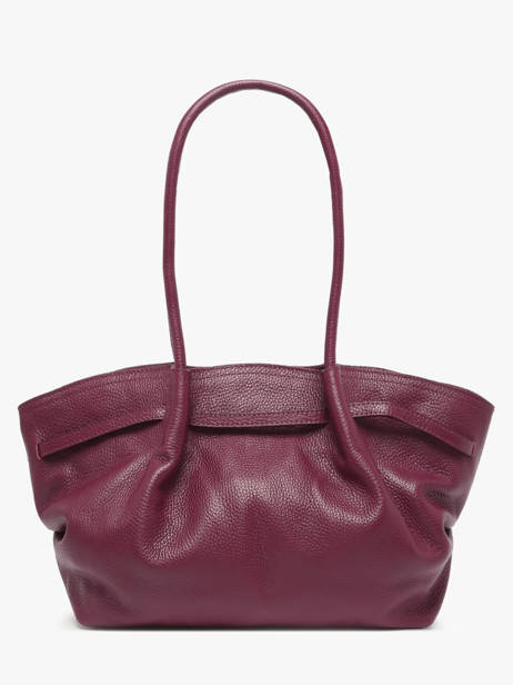 Schoudertas Caviar Leder Milano Rood caviar CA25062 ander zicht 3