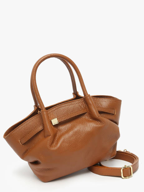 Handtassen Caviar Leder Milano Bruin caviar CA25063 ander zicht 2