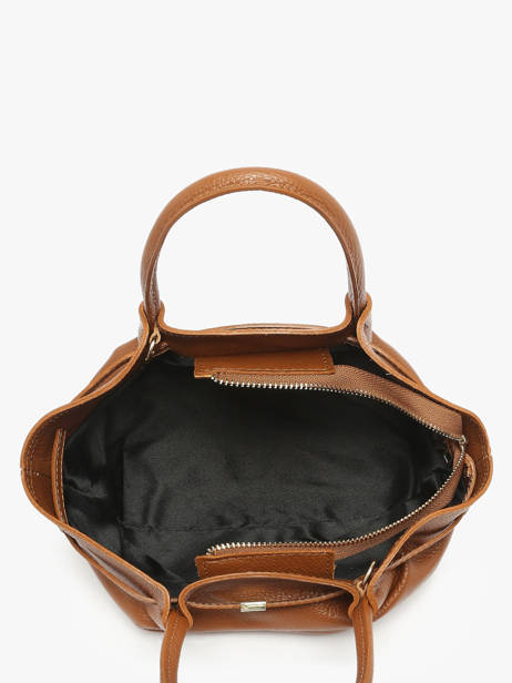 Handtassen Caviar Leder Milano Bruin caviar CA25063 ander zicht 3