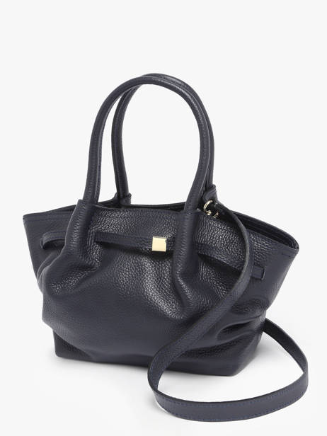 Handtassen Caviar Leder Milano Blauw caviar CA25063 ander zicht 1