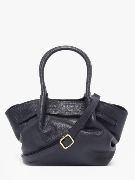 Handtassen Caviar Leder Milano Blauw caviar CA25063 ander zicht 3