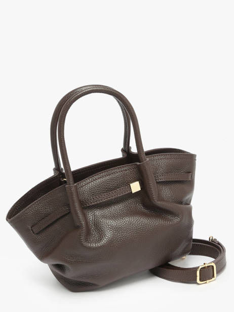 Handtassen Caviar Leder Milano Bruin caviar CA25063 ander zicht 2