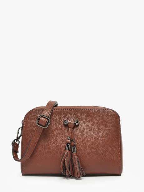 Cross Body Tas Caviar Leder Milano Bruin caviar CA21101
