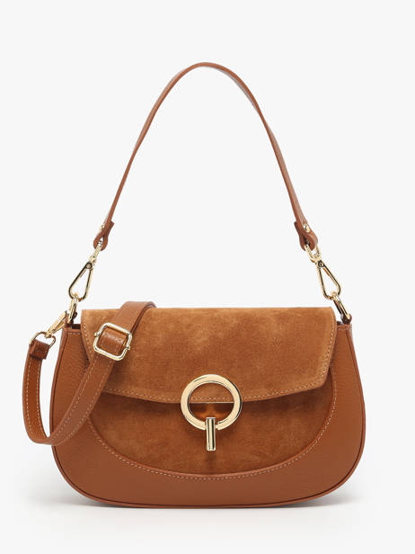 Cross Body Tas Velvet Caviar Leder Milano Oranje velvet caviar VC25069