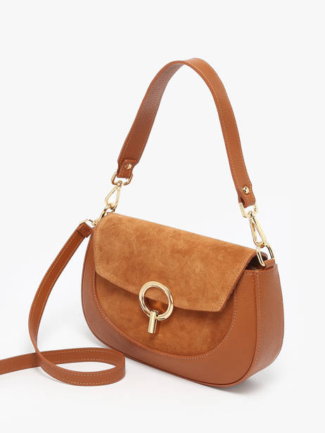 Cross Body Tas Velvet Caviar Leder Milano Oranje velvet caviar VC25069 ander zicht 1