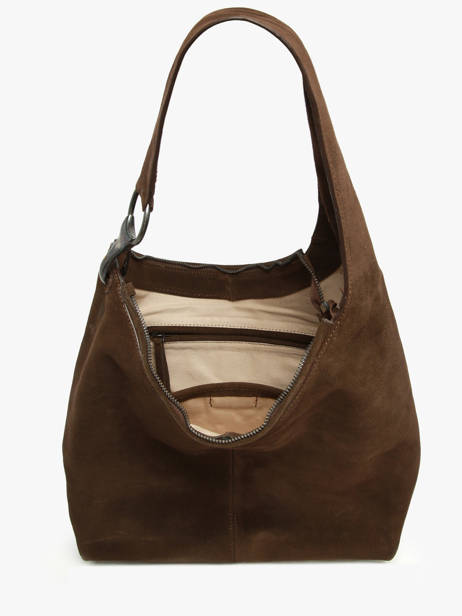 Schoudertas Leather Leder Biba Bruin leather JAP2L ander zicht 3