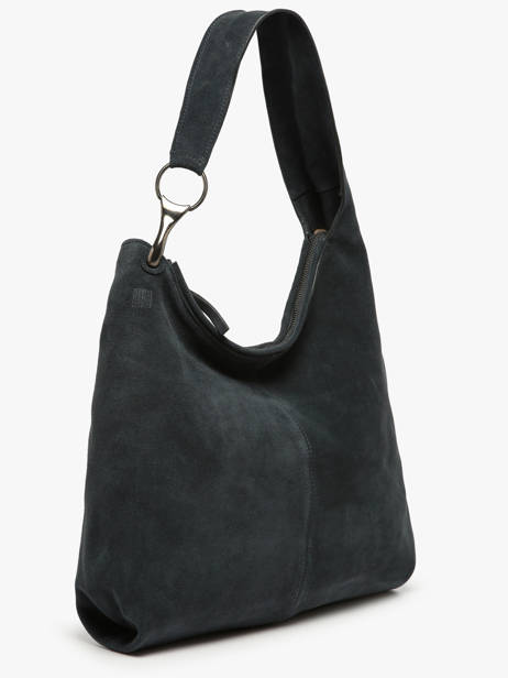 Schoudertas Leather Leder Biba Blauw leather JAP2L ander zicht 1