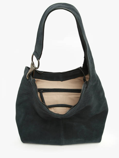 Schoudertas Leather Leder Biba Blauw leather JAP2L ander zicht 2