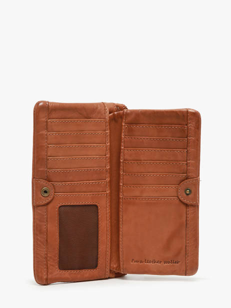 Portefeuille Leder Biba Bruin heritage BT34 ander zicht 1