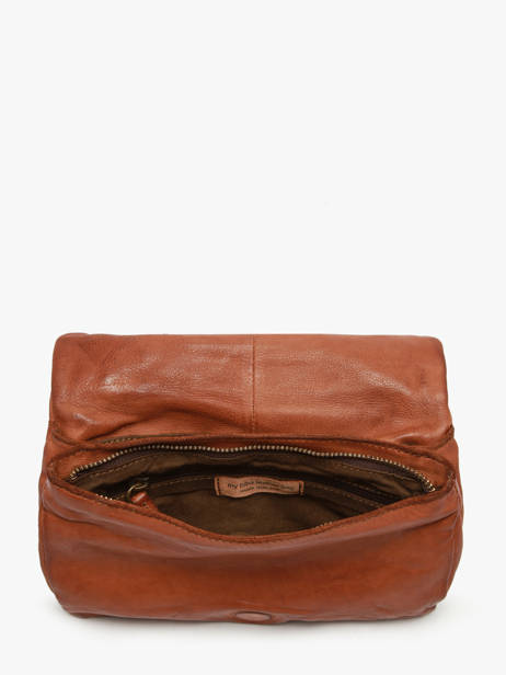 Cross Body Tas Heritage Leder Biba Bruin heritage BT33 ander zicht 2