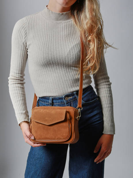 Cross Body Tas Velvet Caviar Leder Milano Bruin velvet caviar VC25067 ander zicht 1