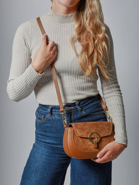 Cross Body Tas Velvet Caviar Leder Milano Bruin velvet caviar VC25068 ander zicht 1