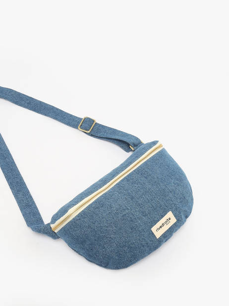 Belt Bag Custine Gerecycleerd Katoen Rivedroite Blauw timeless CUSTITIM ander zicht 2
