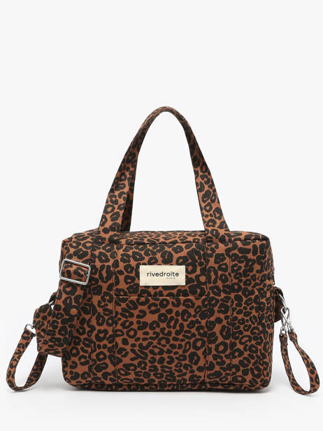 Handtas Mini Darcy Gerecycleerd Katoen Rivedroite Blauw wild tribe MDARCWIL