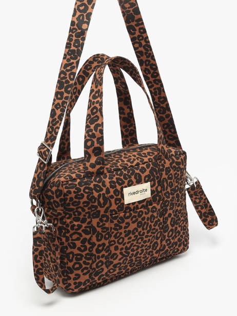 Handtas Mini Darcy Gerecycleerd Katoen Rivedroite Blauw wild tribe MDARCWIL ander zicht 2