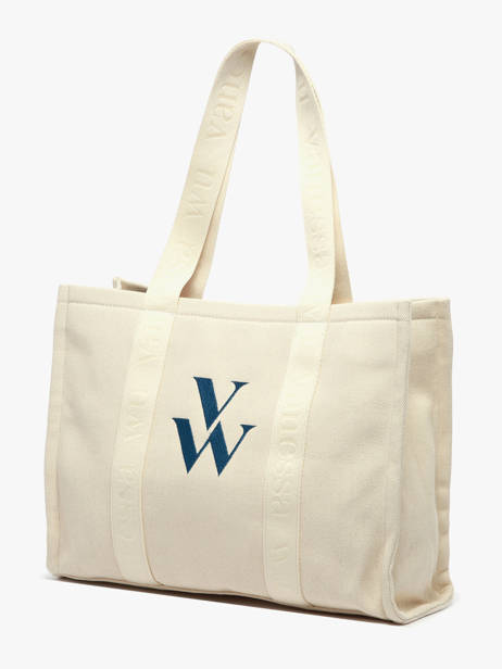 Schoudertas Cabas Katoen Vanessa wu Beige cabas MA0135 ander zicht 1