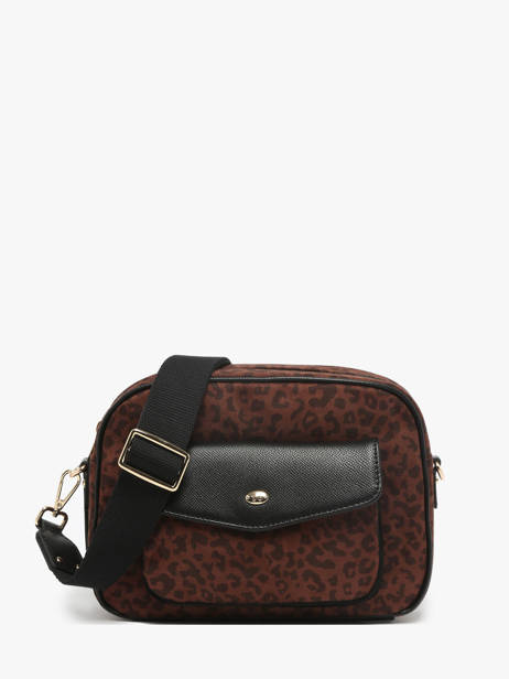 Cross Body Tas Leonie Hexagona Bruin leonie 5120198