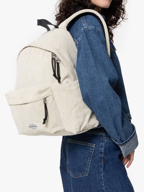 Rugzak 1 Compartiment Eastpak Beige mono ribs A5BG4RIB ander zicht 1