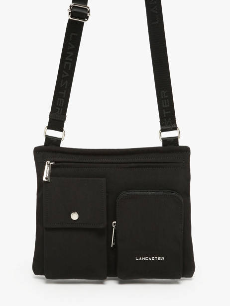 Cross Body Tas Lancaster Zwart basic pocket 90 ander zicht 1