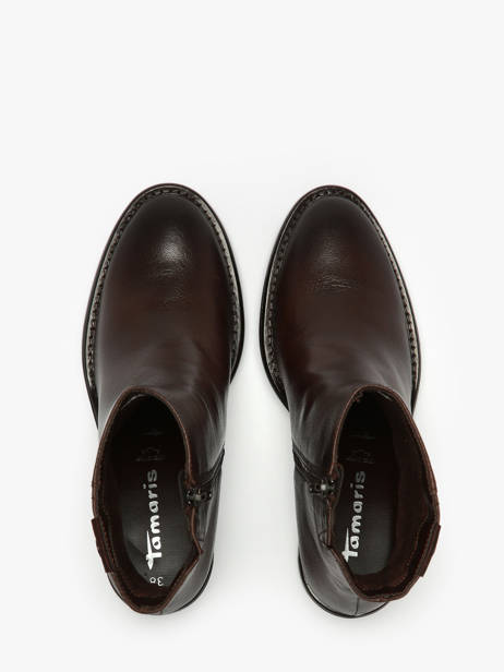 Enkellaarsjes Met Hak Uit Leder Tamaris Bruin women 45 ander zicht 3
