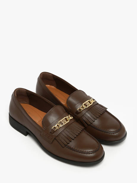 Mocassins Uit Leder Tommy hilfiger Bruin women 8971GV0 ander zicht 1