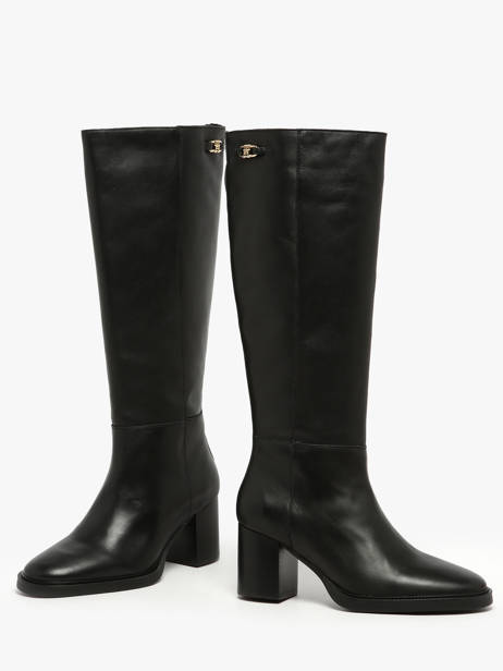Laarzen Met Hak Uit Leder Tommy hilfiger Zwart women 8865BDS ander zicht 3