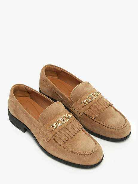 Mocassins Uit Leder Tommy hilfiger Beige women 8972RBC ander zicht 1