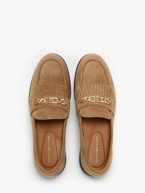 Mocassins Uit Leder Tommy hilfiger Beige women 8972RBC ander zicht 3