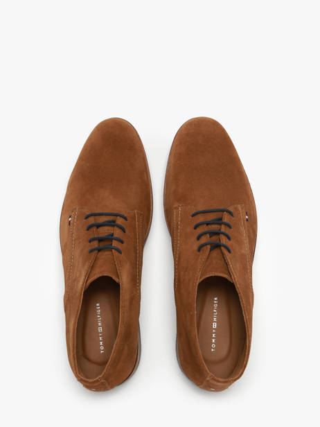 Enkelhoge Stadsschoenen Uit Leder Tommy hilfiger Bruin men 5726GVQ ander zicht 3