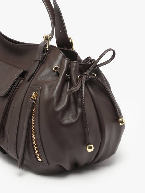 Schoudertas Icone Leder Gerard darel Bruin icone DCS30410 ander zicht 4
